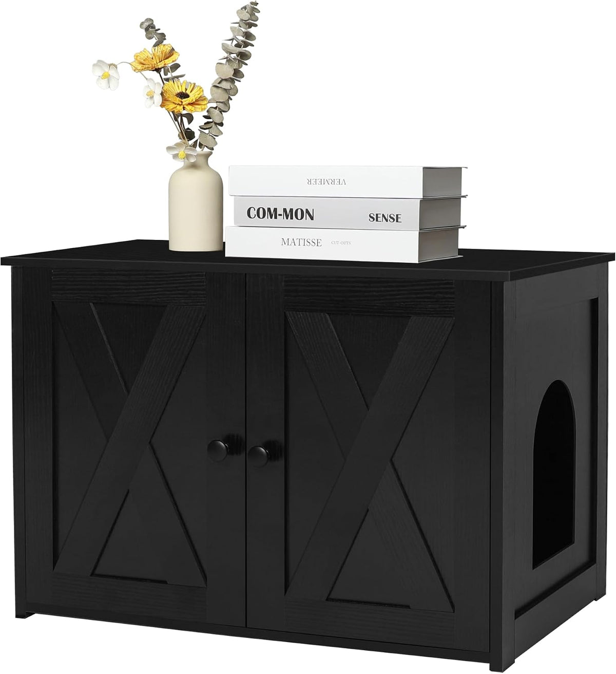 Dwanton Cat Litter Box Enclosure, Hidden Litter Box Furniture, 27.6 Inches