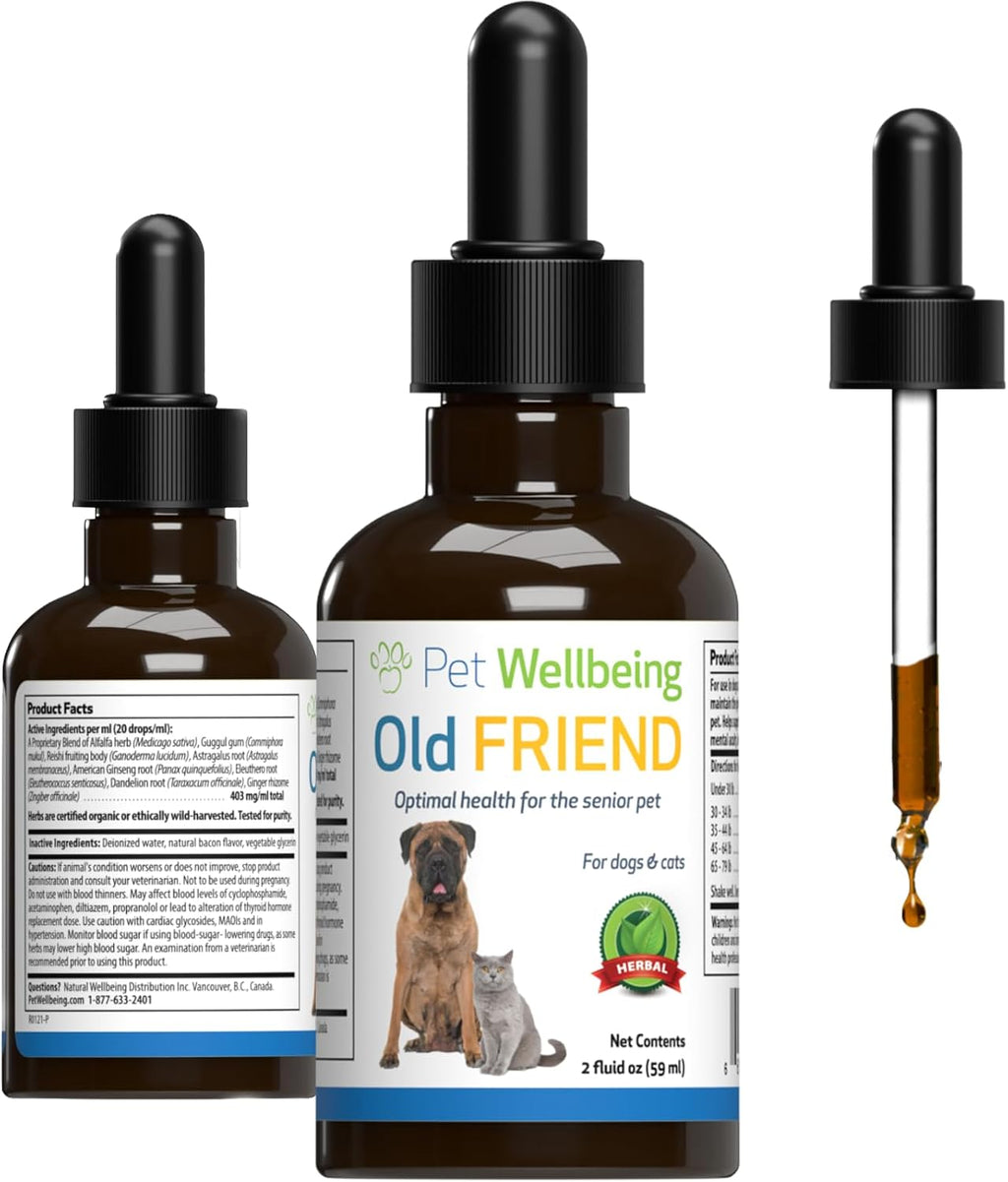 Pet Wellbeing Old Friend for Cats - Senior Immune & Cognitive, 2 oz