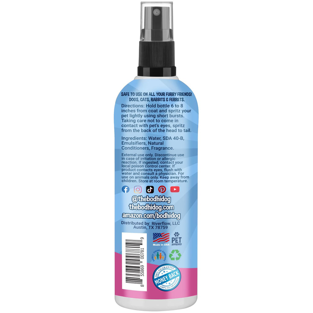 Bodhi Dog Natural Dog Cologne (Baby Powder) - Premium Scented Deodorizing Pet Perfume with Conditioner for Dogs & Cats - Keeps Pets Fresh & Clean - Gentle and Safe Formula, Made in USA (8 Fl Oz)