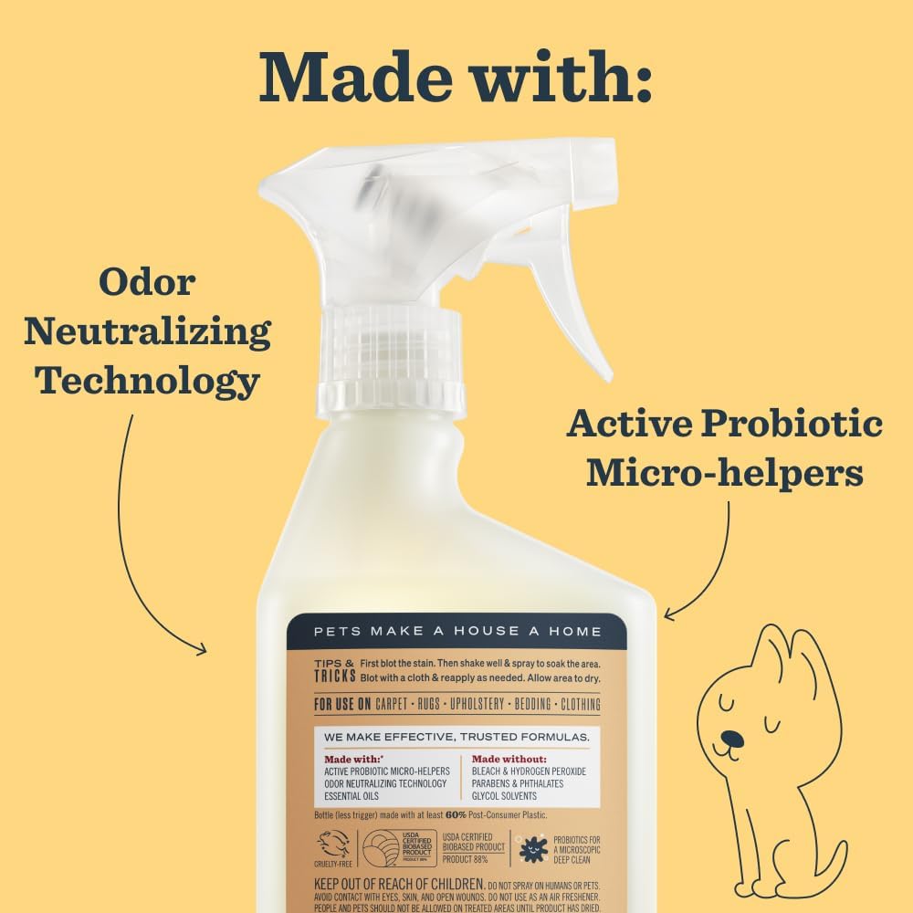 Mrs. MEYER'S CLEAN DAY Pet Stain & Odor Fighter,Orange Blossom Scent,16oz,(Pack of 2)
