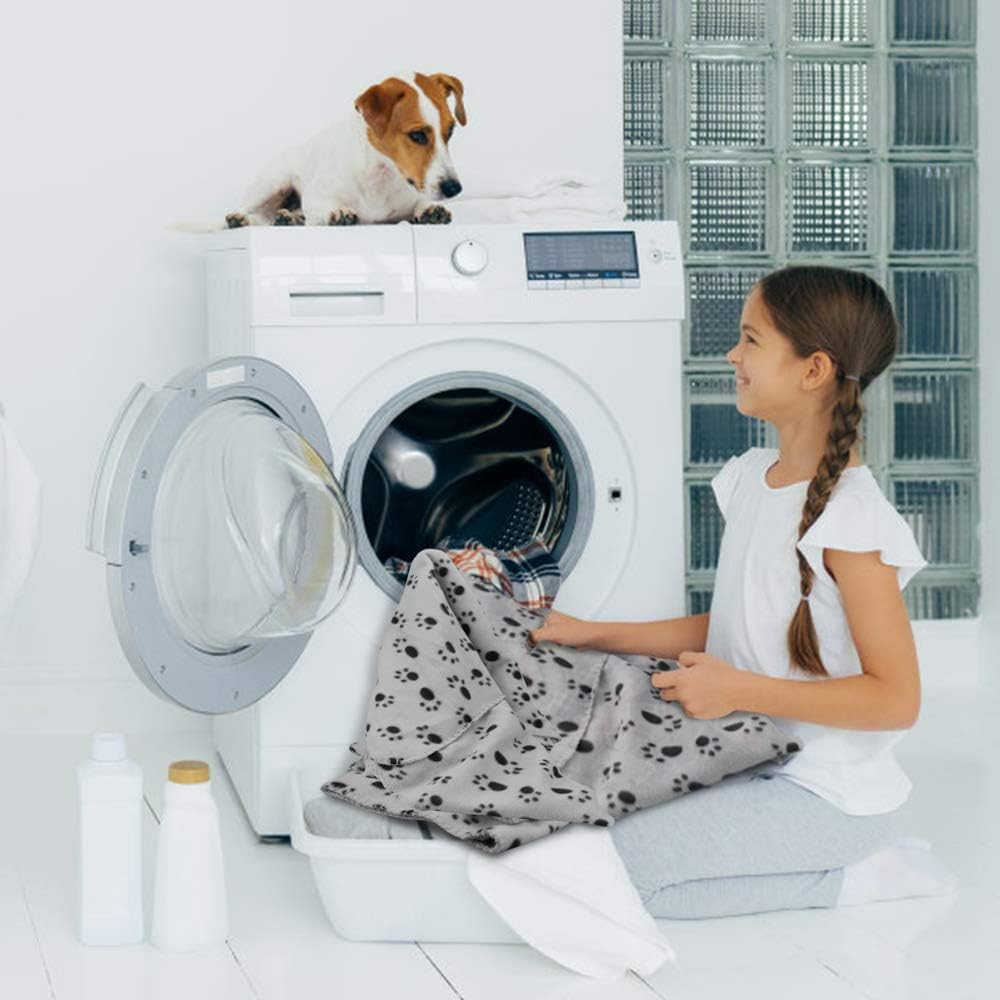 Comsmart Dog Blankets, 6 Pack Fleece Pet Blankets, 39x35 inches, Grey