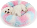 nononfish Cozy Donut Pet Bed,Soft Calming Dog Bed