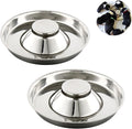 YUDANSI Stainless Steel Puppy Weaning Bowls,Cat Bowls for Food Water,Multiple Puppies Feeder Whelping Dishes,Litter Feeding Station Pans for Small Dogs Cats Eating at Same Time-Small Medium Large Size