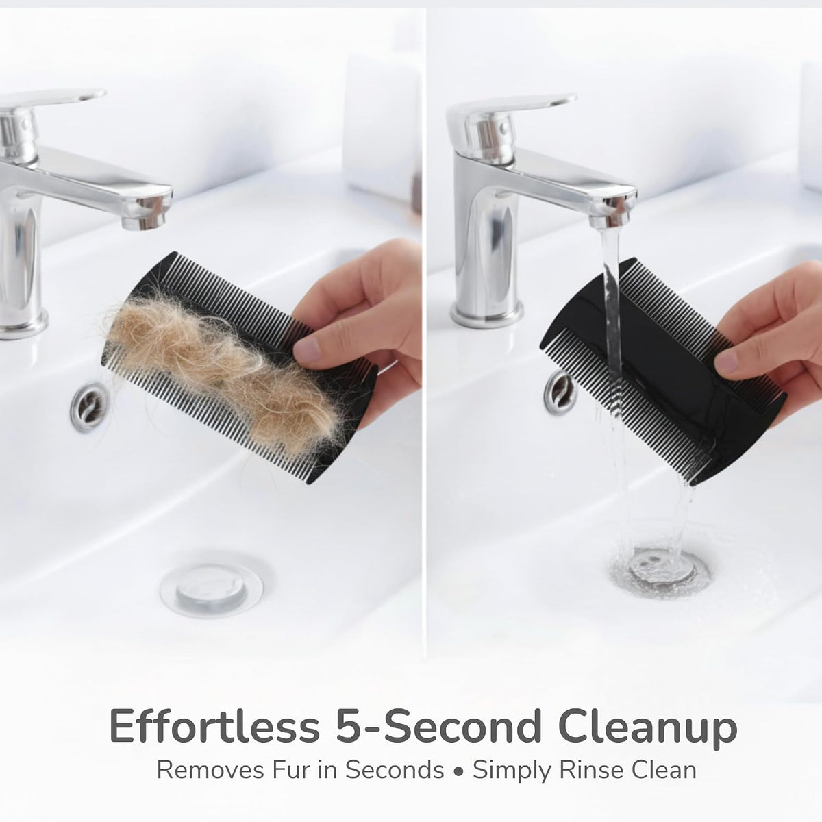 Pets&Goods Tear Stain & Flea Remover Comb Set for Dogs & Cats – Stainless Steel Eye Grooming Tool for Stains, Crust & Mucus – Gentle, Safe, Reusable – Pack of 2 (Mix)