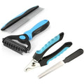 4 PCS Dog and Cat Grooming Kit Pet Hair Remover Brushes