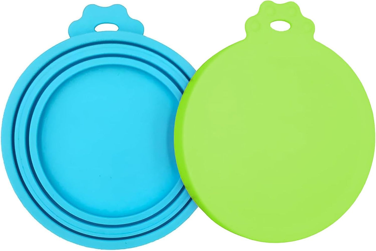 3 Pack Pet Food Can Covers, Silicone Can Lids for Dog & Cat Food