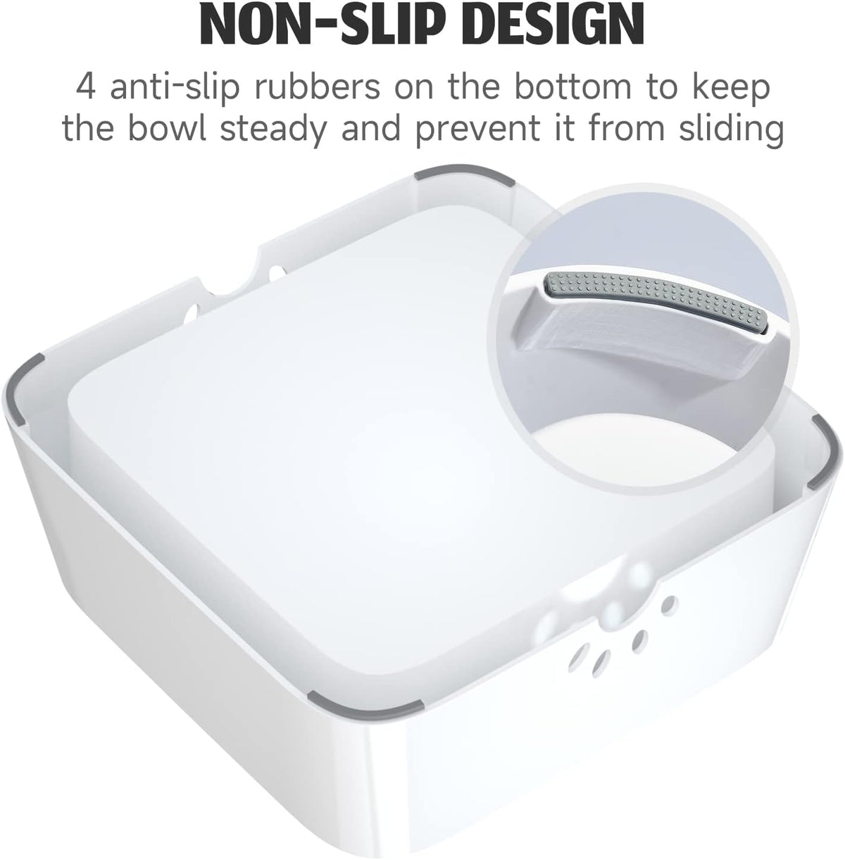 ELS PET Water Bowl for Cats & Dogs 2L, No Spill Slobber Stopper, Slow Drink | Pink, Splash Proof Design, 70oz Capacity, Floating Disk, Slow Drink, for Cats & Dogs, Travel and Home Use, Dishwasher Safe