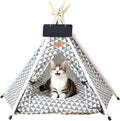 OAOAPLOS® Cat Tent and Dog Tent Bed Teepee, Indoor Dog Tent with Cushion, Small Pet Tent for Dogs and Cats, Cozy Cat Teepee Hideout for Puppies, Kittens and Rabbits
