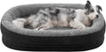 JOEJOY Orthopedic Dog Bed for Large Dogs, 360° Oval Bolster, 35"