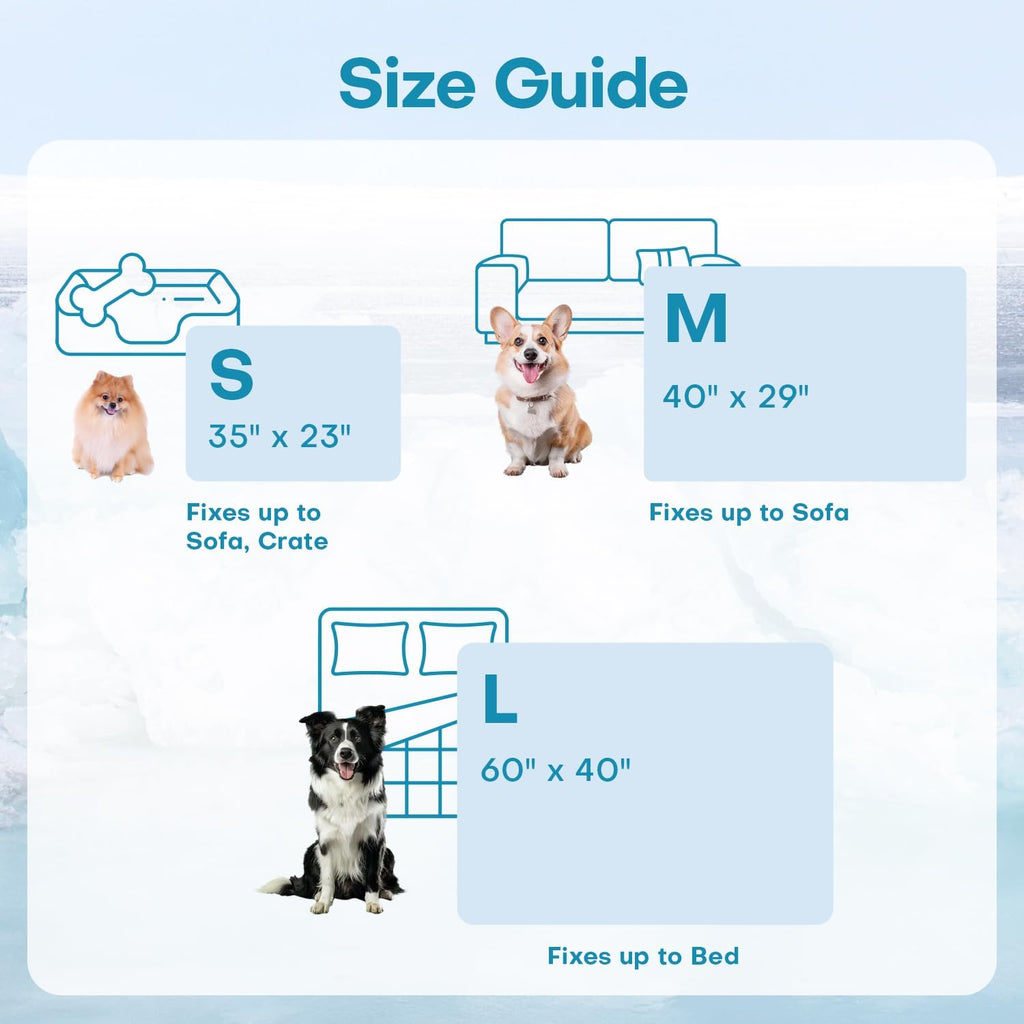 Reversible Dog Cooling Blanket for Summer, Washable Pet Bed Pad Mat