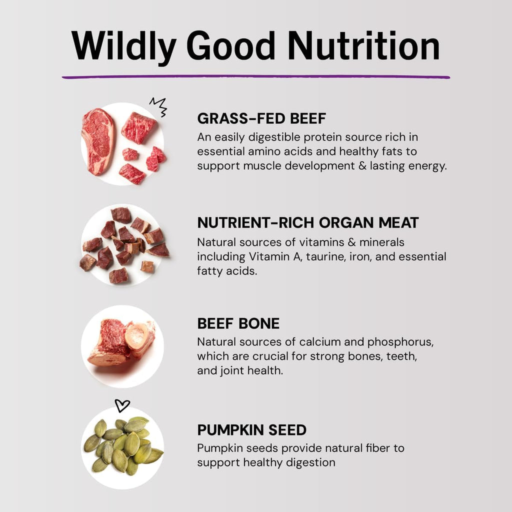 Stella & Chewy's Freeze-Dried Raw Cat Dinner Morsels - Premium Beef Recipe with 98% Grass-Fed Meat & Organs - Natural Grain-Free Cat & Kitten Food - Made in USA - 8 oz