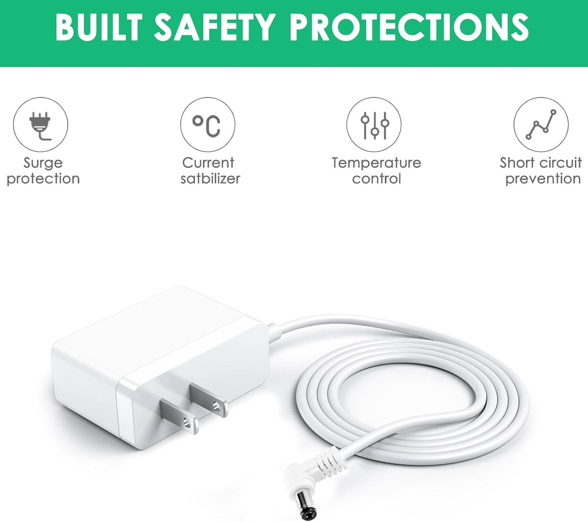 12V Replacement Charger for Cumrige M2 Self Cleaning Litter Box Compatible with Cumrige M2 Automatic Cat Litter Box Self Cleaning Litter Box Power Supply Adapter