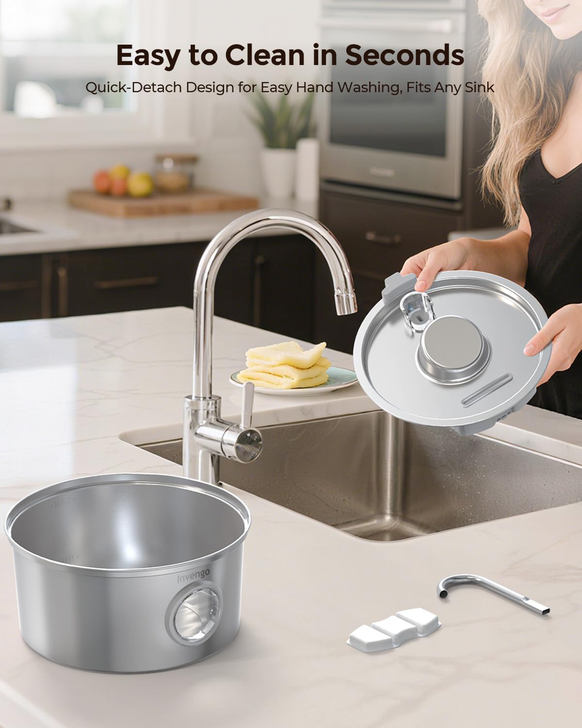 Invengo Cat Water Fountain Stainless Steel 108oz/3.2L Pet Fountain