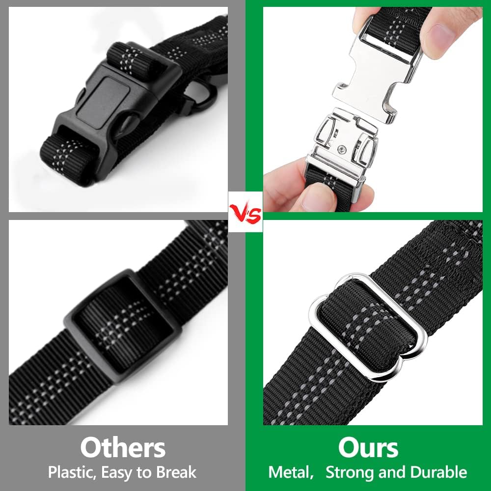 Plutus Pet Dog Seat Belt for Car Headrest, Reflective with Elastic Bungee