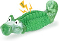 HGB Dog Toys for Aggressive Chewers, Tough Squeaky Indestructible Chew Toy | Alligator Dog Toy for Medium & Large Dogs, Hard Nylon & Natural Rubber, Teeth Cleaning, Bacon Flavor, Keeps Dogs Busy