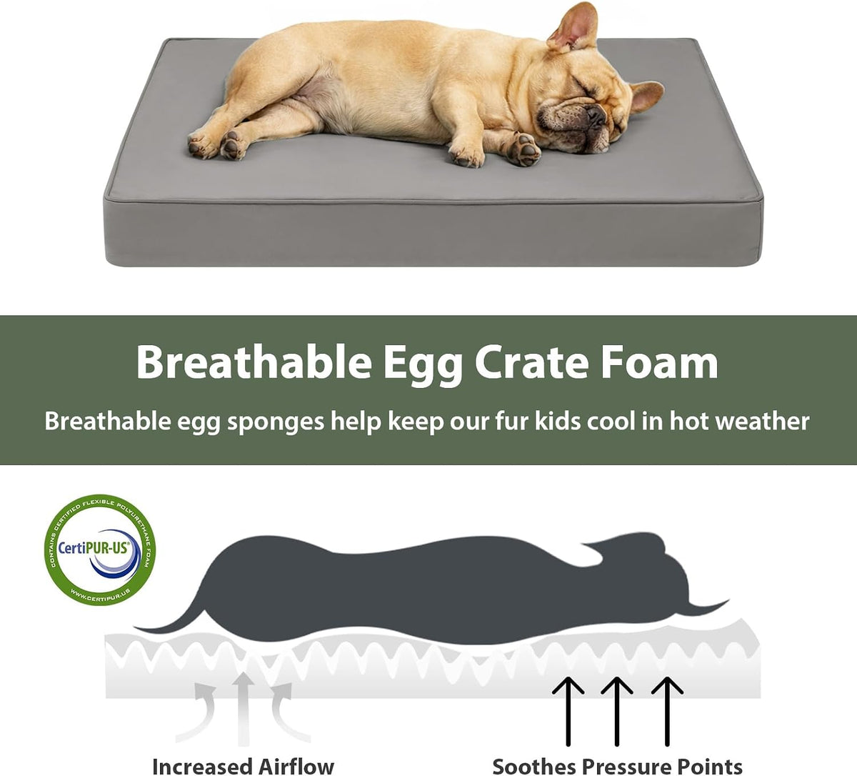 WNPETHOME Outdoor Waterproof Dog Bed Large Sized, Washable Creat Pad 30"