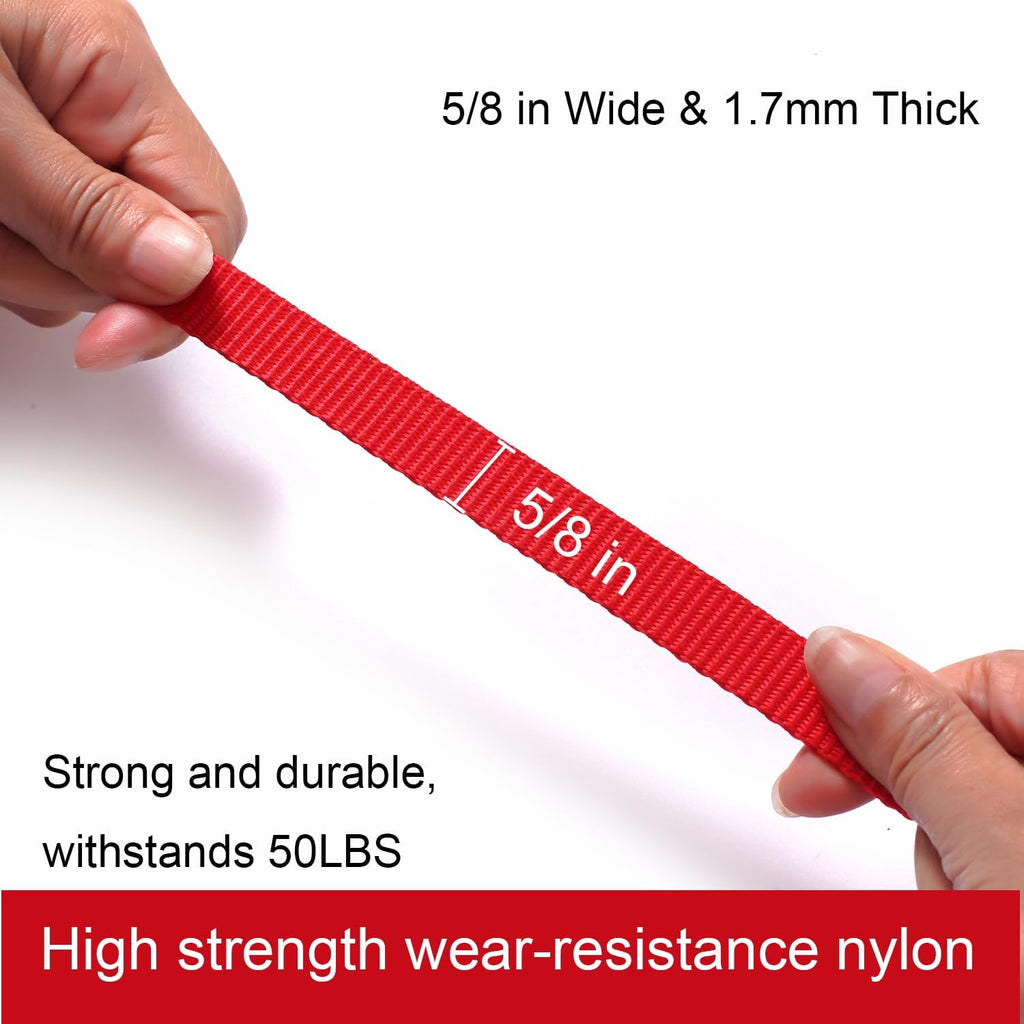 6 FT Puppy Leashes, Strong Traditional Style Leash with Easy to Use Collar Hook,Dog Lead Great for Small and Medium and Large Dog (Red, 5/8 in x 6 ft) (Pack of 2)