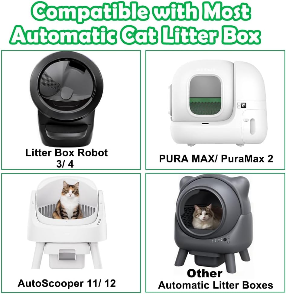 SZEE 2X Thicker Automatic Cat Litter Box Bags Fit for Litter Box Robot 3/4
