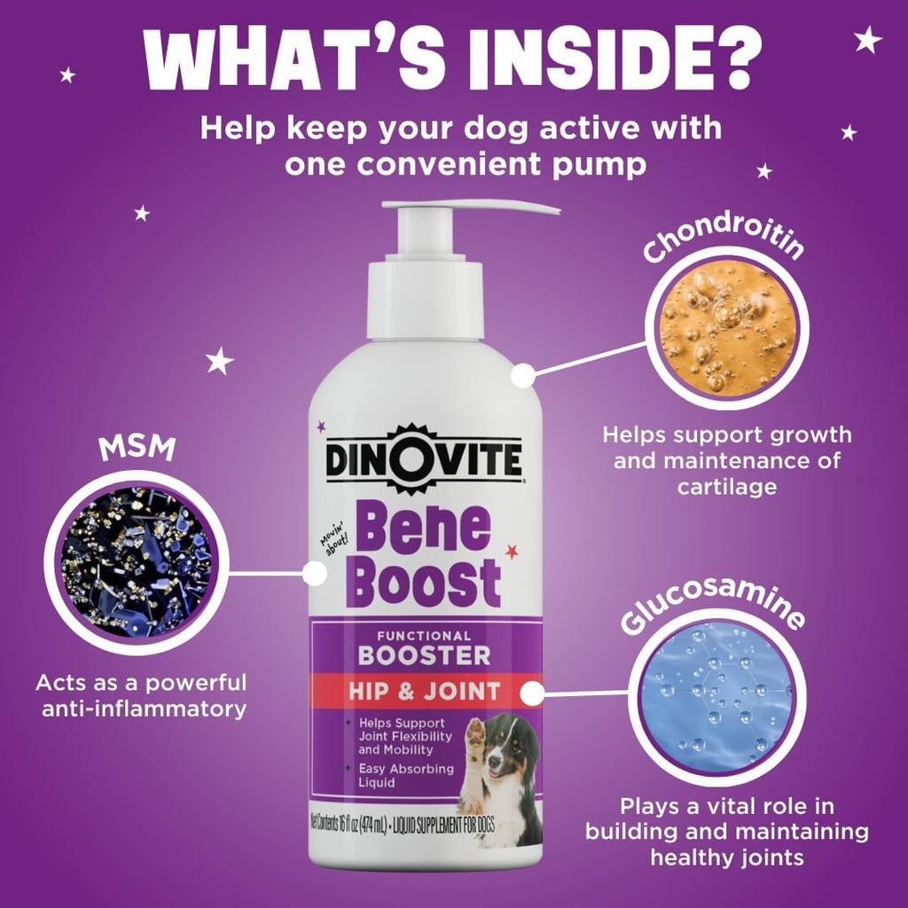 Dinovite BeneBoost Hip & Joint Meal Topper for Dogs, Bacon Flavor, 6 oz
