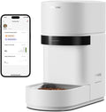 PETLIBRO Automatic Cat Feeder with Smart Scale, 5G WiFi Automatic Dog Food Dispenser with Leftover Tracking in App, 5L Timed Pet Feeder with Low Food Sensor, Up to 10 Meals Per Day, Granary 2 White