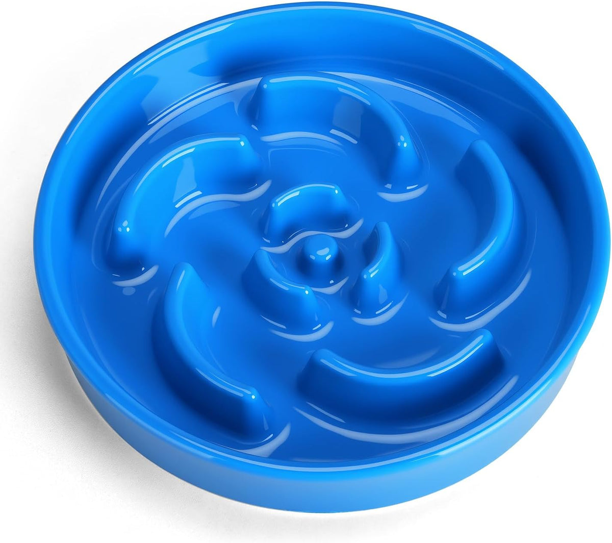 Ceramic Slow Feeder Dog Bowl, 2 Cups Maze Puzzle Dish to Slow Down Eating