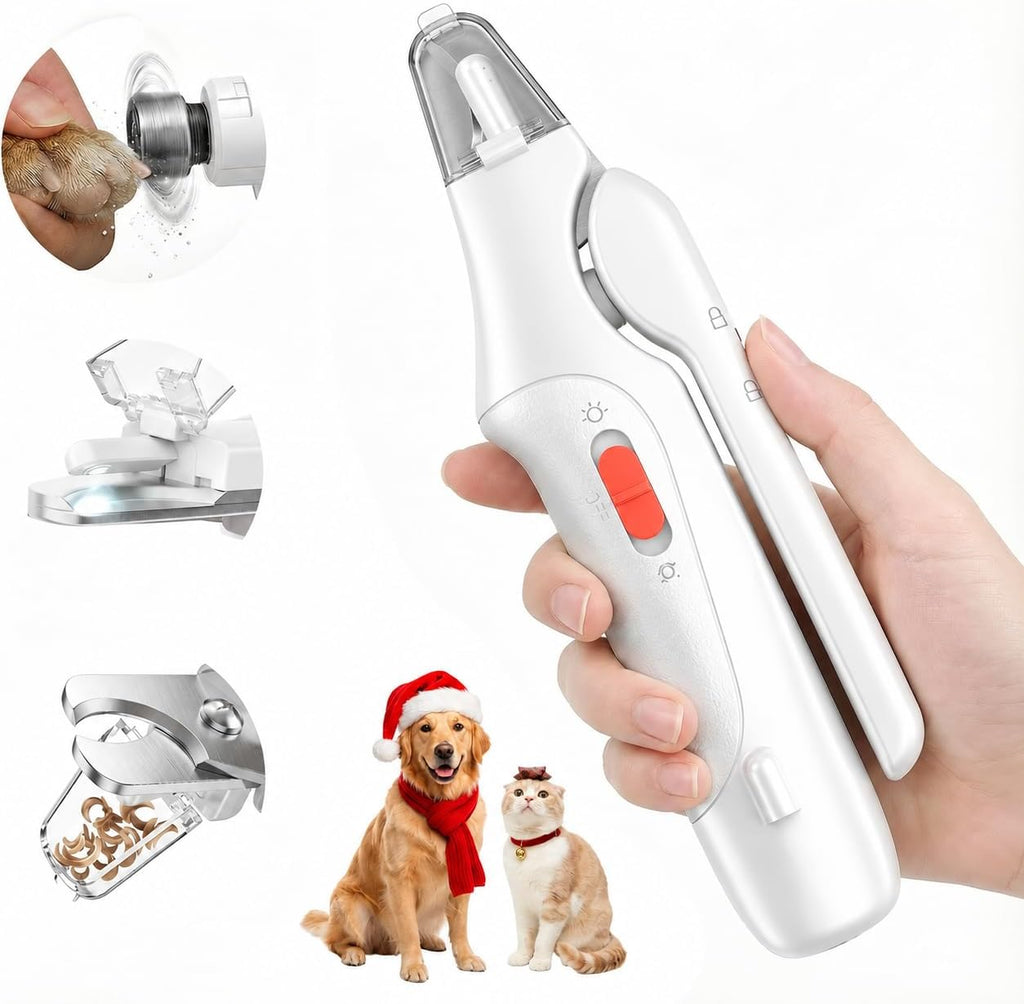 2-in-1 Dog & Cat Nail Clippers and Grinder with Catcher & 2 LED Lights