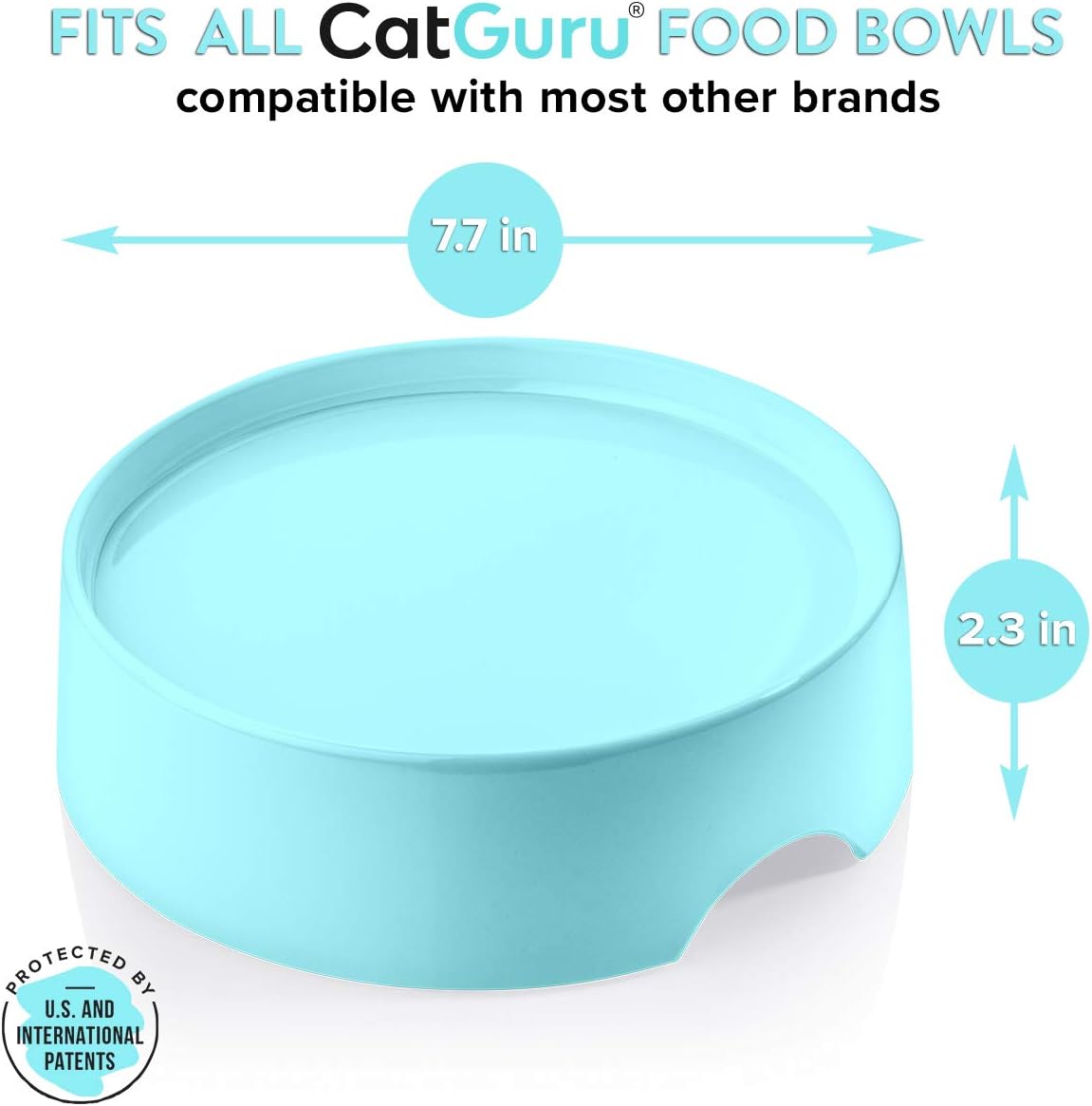 CatGuru Food Table for Cat Bowls, Elevated Feeding Station for Cat Food Bowl, Raised Stand for Pet Food and Water Bowls, Pet Feeder for Indoor Cats, Stress Free Stand for Pet Dishes or Plates (Aruba)