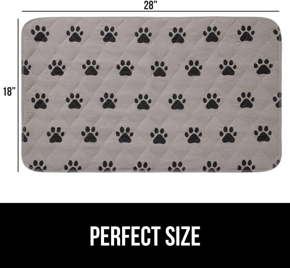 GORILLA GRIP Washable Puppy Pads, Slip Resistant Dog Crate Mat, 2 Pk, 28x18