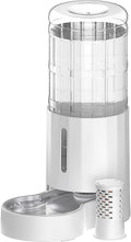 CZPET Gravity Dog Water Bowl Dispenser, Wider Mouth (9.5L+Filter,White)