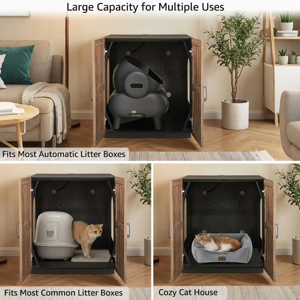 unipaws Cat Litter Box Enclosure for Self-Cleaning & Automatic Litter Boxes