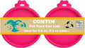 Comtim Cat Food Can Covers Lids for 5.5 oz Cans, 2 Pack Silicone Cat Food Can Lids for 5.5 oz 5.3 oz Cans...Pet Food Can Covers Reusable Can Toppers Savers for Wet Food (Hot Pink)