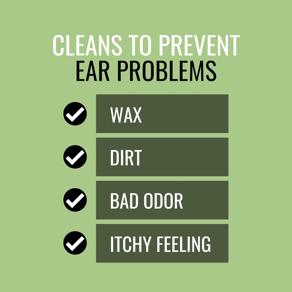 NOVEHA 300PCs Dog Ear Cleaner Wipes, Daily Ear Cleaner for Dogs & Cats - Stop Ear Itching with Aloe, Eucalyptus & Witch Hazel Ear Wipes for Dogs - for Odor Control, Dirt and Wax Removal, Unscented