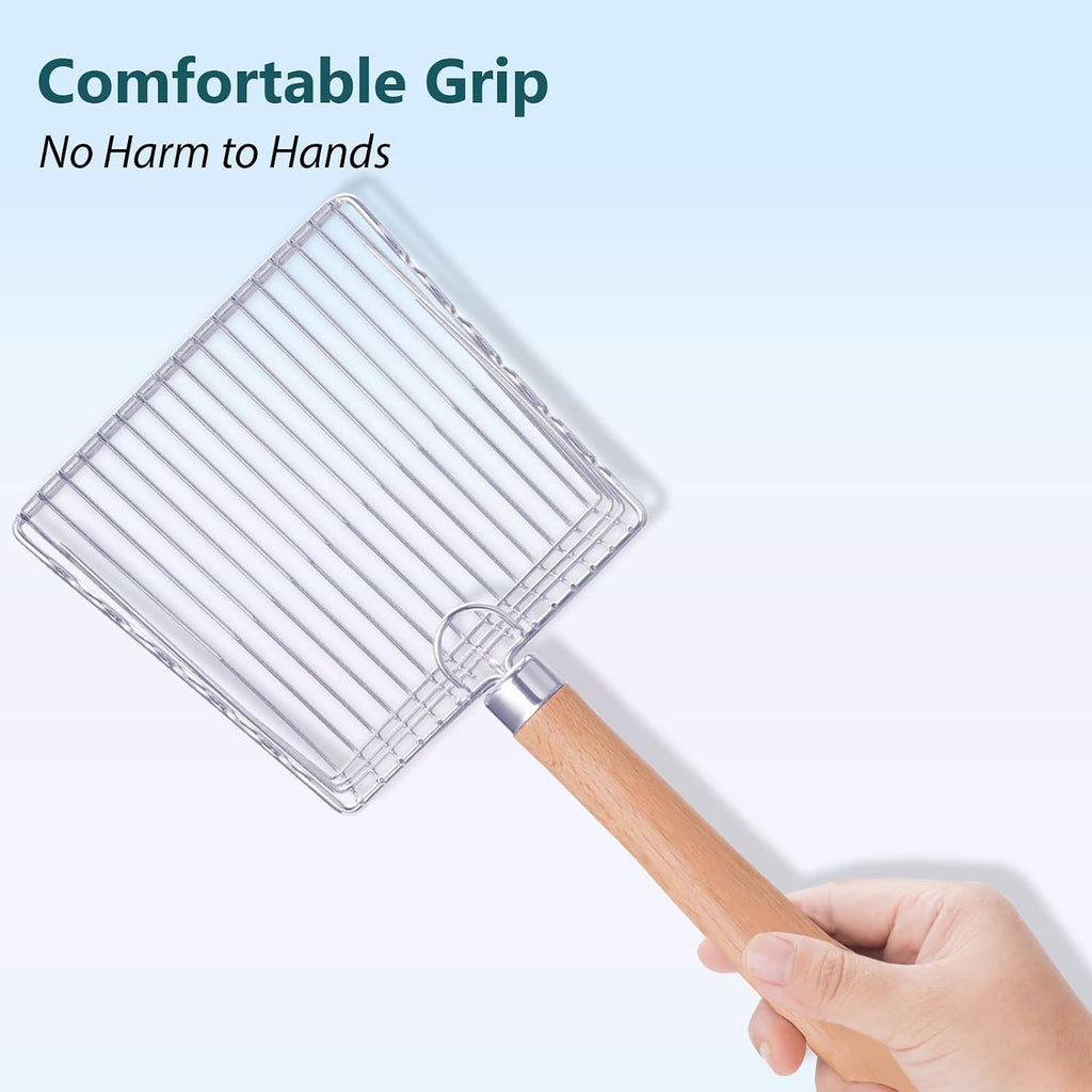 Cat Litter Scoop, Metal Scooper for Litter Box, 9.8" Long Handle