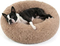 nononfish Cozy Donut Pet Bed,Calming Plush Dog Bed