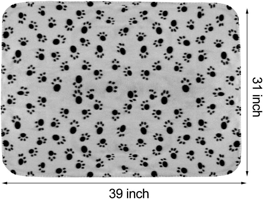 Comsmart Dog Blankets, 6 Pack Fleece Pet Blankets, 39x31 inches, Grey