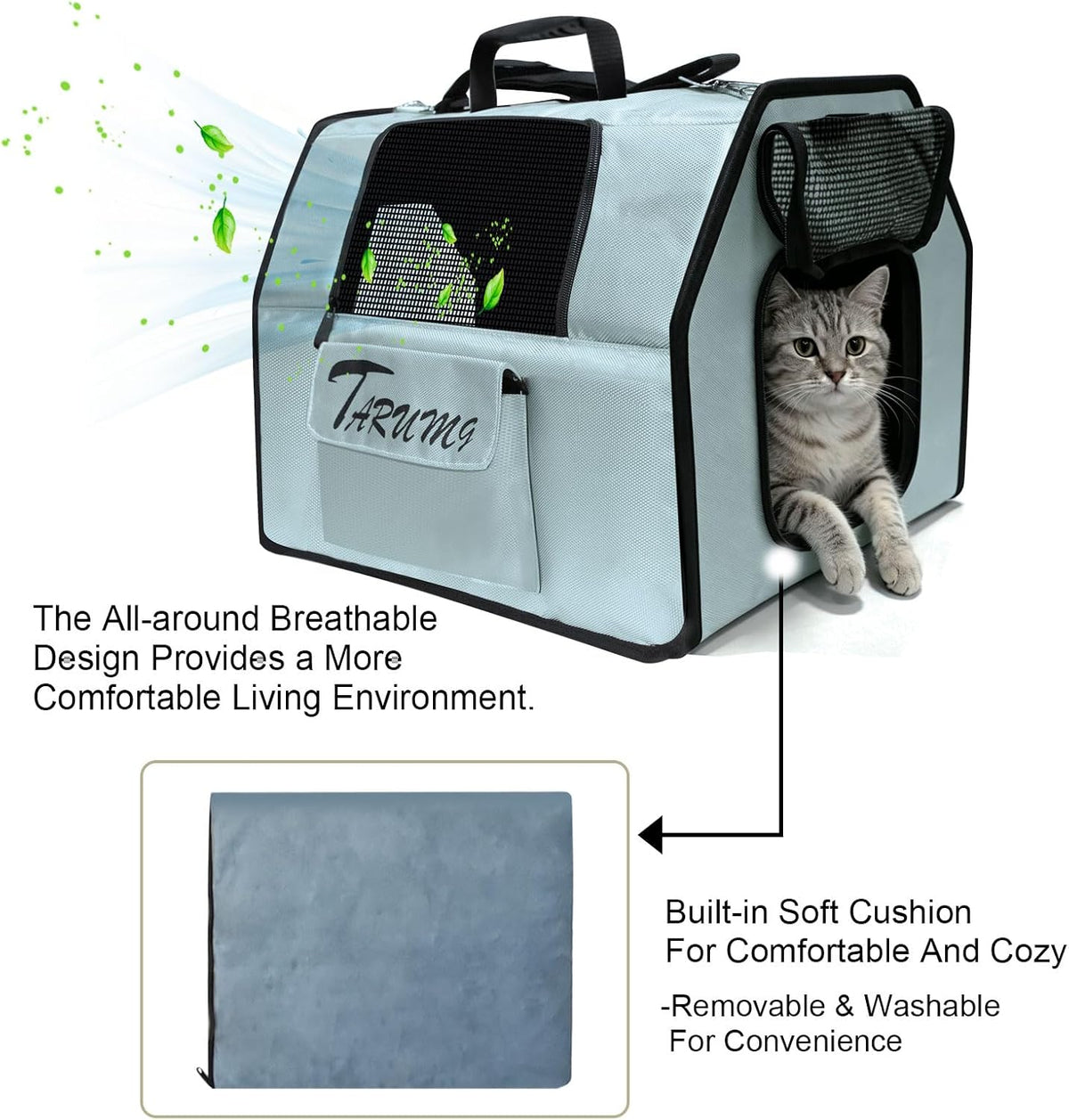 Soft‑Sided Pet Carrier, for Large Cats Small Dogs Puppies Up to 19 lbs
