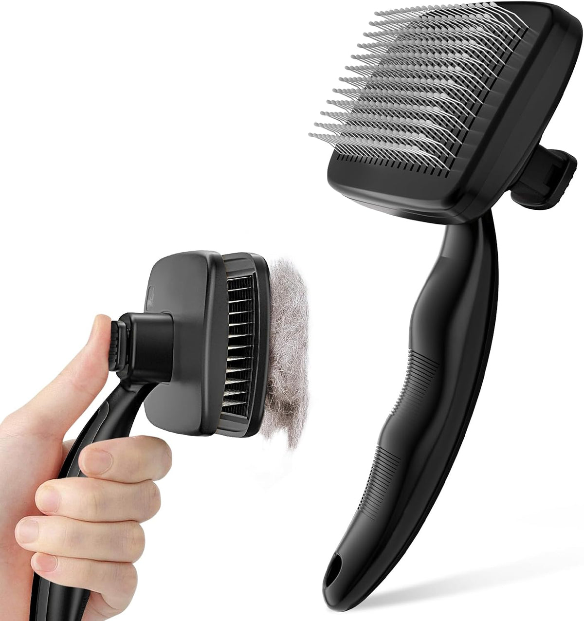 Pecute Skin Friendly Self-Cleaning Slicker Brush for Dog & Cat Shedding