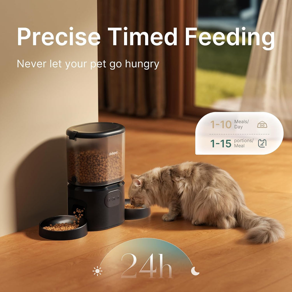 Automatic Cat Feeder for 2 Cats, Dual Cat Feeder with 5G WiFi APP