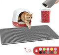 Powools Cat Litter Mat, 30 x 24 in, Waterproof, Non-Slip, Grey | Litter Trapping Mat, Easy to Clean, Litter Box Mat, Urine-Proof, Cat Toilet Training Systems Accessories, Indoor Cats