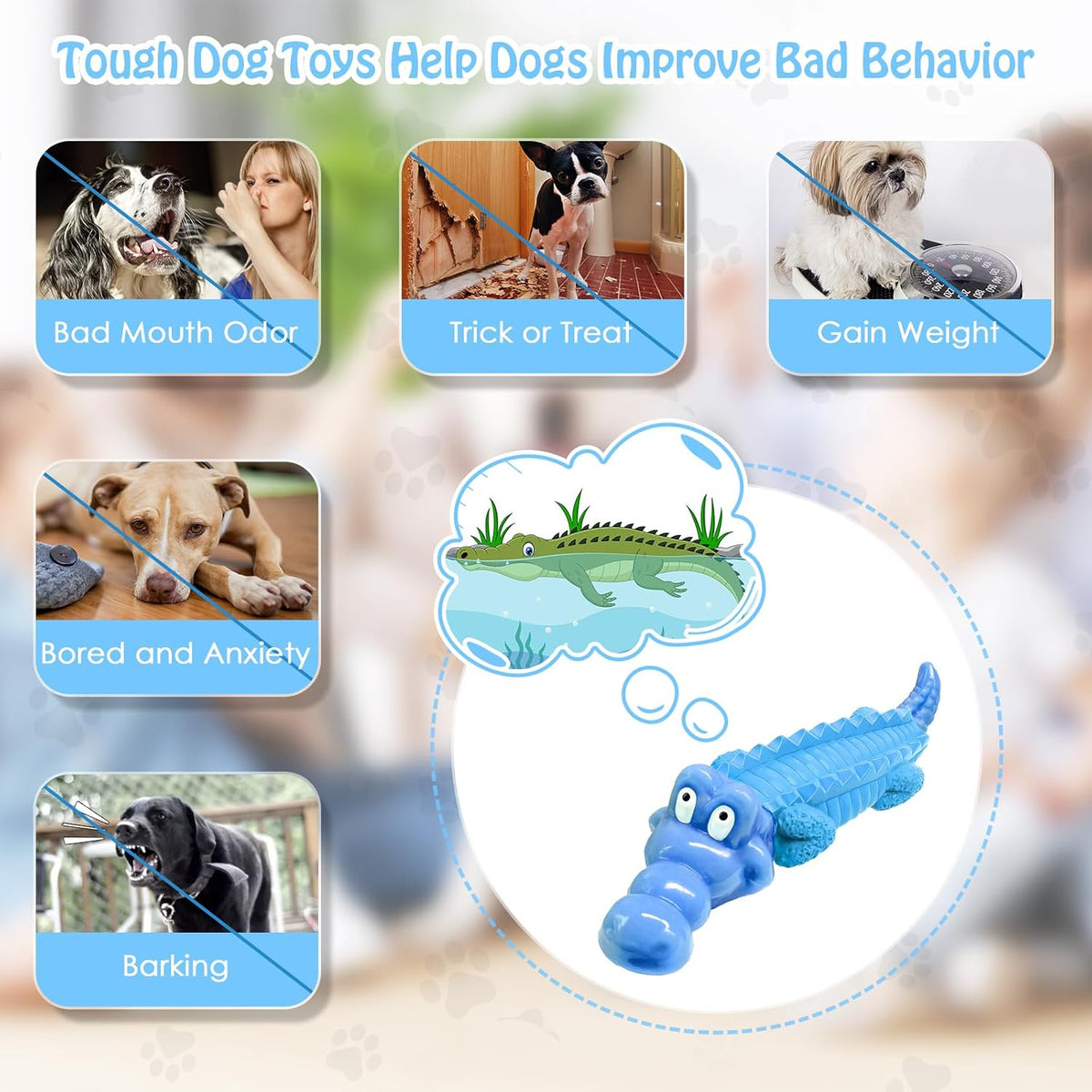 Jeefome Tough Dog Chew Toys for Aggressive Chewers | Indestructible Dog Toy to Keep Them Busy & Reduce Boredom for Medium, Large Dogs, Milk Flavor