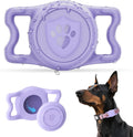 IP68 Waterproof AirTag Holder for Dog Collar, Silicone, Purple