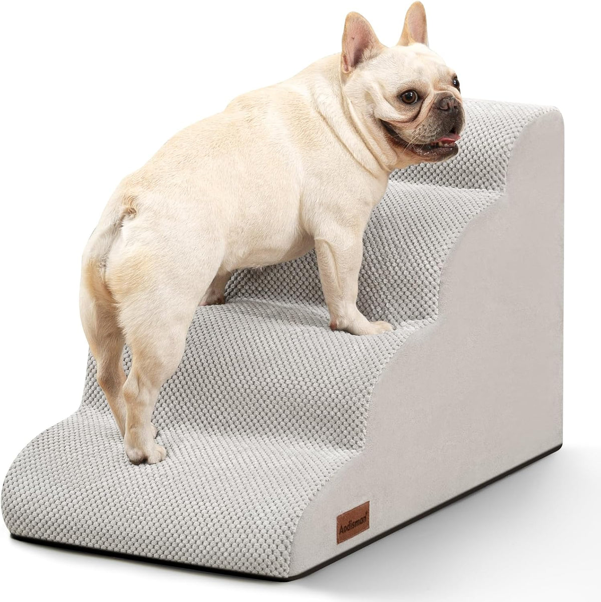 Aodisman Dog Steps for Bed or Couch,4 Step Pet Stairs for Small Dogs & Cat