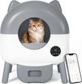 Greesum Self-Cleaning Cat Litter Box with App Control for Multiple Cats