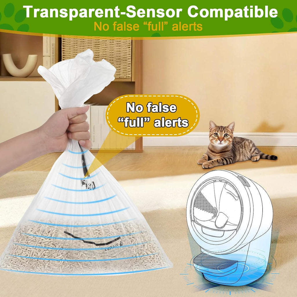 Litter Box Ro.bo.t 4/3/5 Waste Bag, 9-11 Gal Capacity,150Pack for Cat Owner