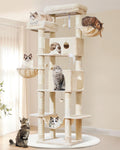 Taoqimiao 76in Cat Tree, Tall Sturdy Cat Tower for Large Indoor Cats MS046M