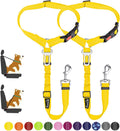 SlowTon Dog Seat Belt for Car, 2 Pack Dog Car Harness Seatbelt with Bungee