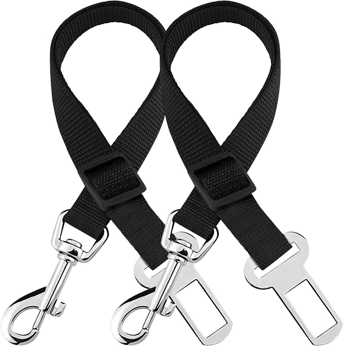 SunGrow Dog Seat Belt for Car, Adjustable Nylon Pet Seatbelt, Supports All Cars, Dog Car Leash Seat Belt, Seatbelt for Dogs, Cats & Ferrets Travel Harness