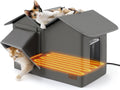 Bedsure ReflexHeat™ Extra Wide Heated Cat House for Outside with Raise Base
