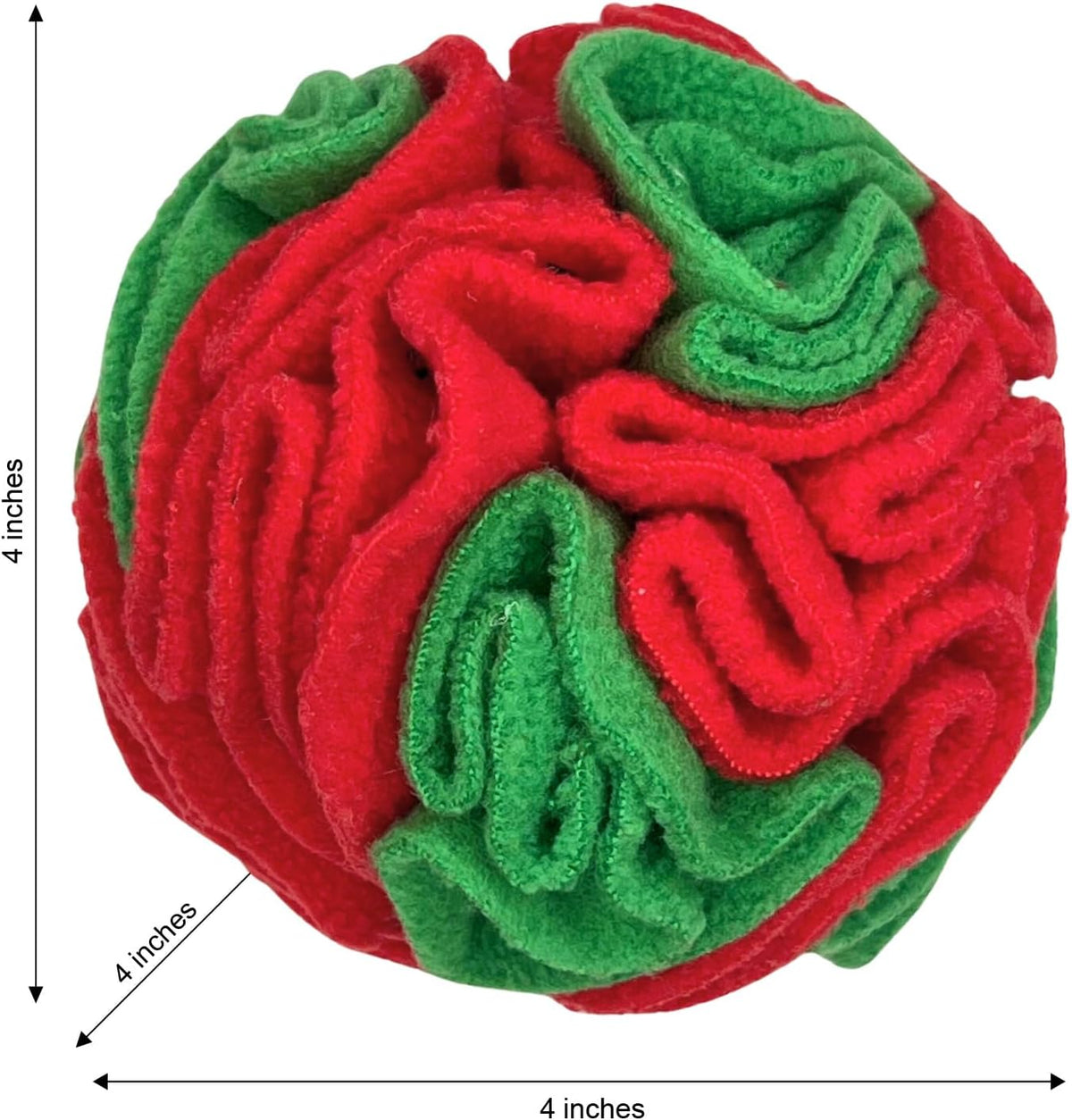 Glory To Dog Small Breed Snuffle Ball Foraging Dog Toy Christmas Green/Red