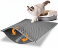 Pieviev Litter Box Mat, Double-Layer Urineproof Design, 30" x 24" Gray | Honeycomb Litter Trapping Mat Captures Scattered Particles to Stop Tracking, Waterproof Base Protects Floors, Easy to Clean